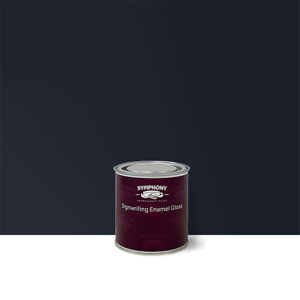 Signwriting Enamel Gloss Charcoal Blue Symphony Narrowboat Paint